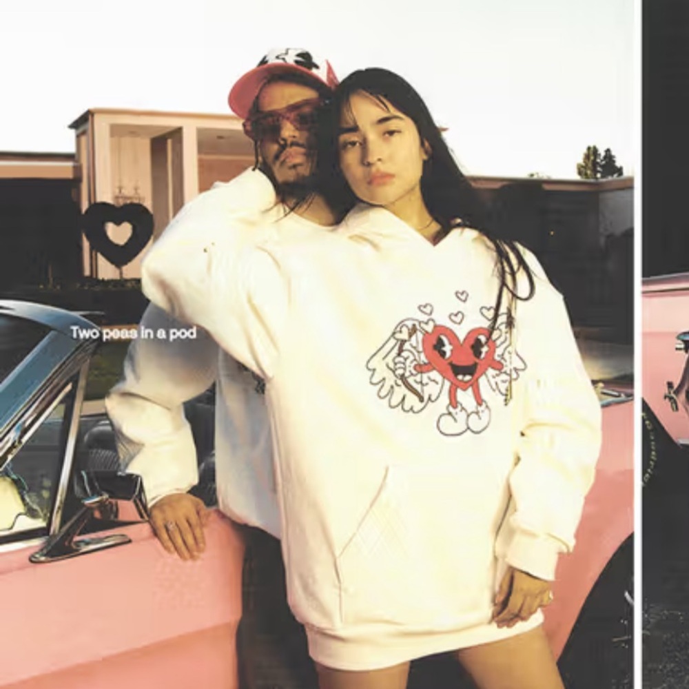 Fred Segal Heart Project Valentines Sweater Pullover Hood